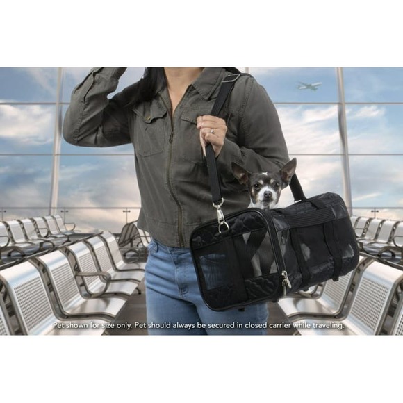Worldwise Deluxe Lattice Stitch Travel Pet Carrier - Airline Approved, Small - Picture 1 of 11